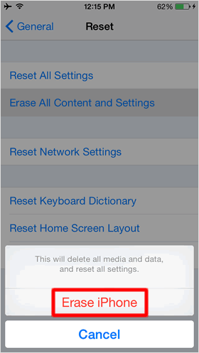 Erase iPhone
