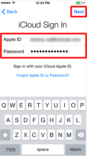 iCloud Sign In