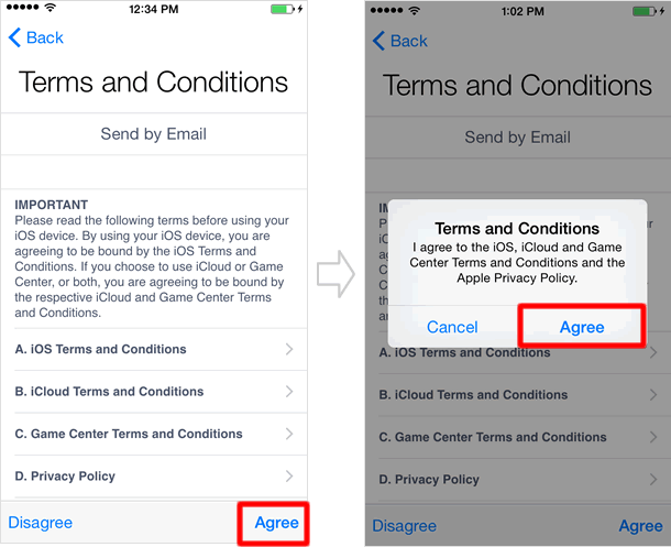 Agree to Terms and Conditions