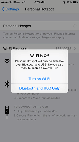 Wi-Fi is off