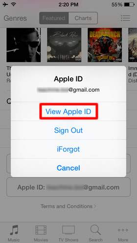 View Apple ID