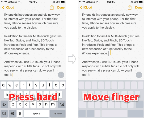 Press hard on keyboard