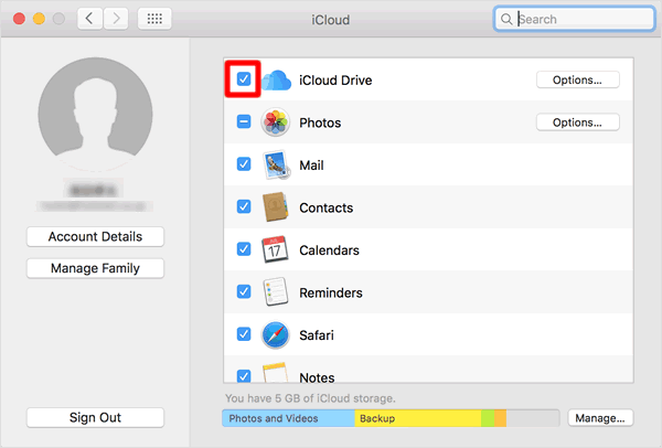 Mac iCloud Drive