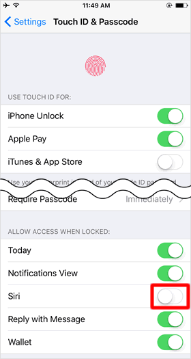 Stop Siri from activating when screen is locked